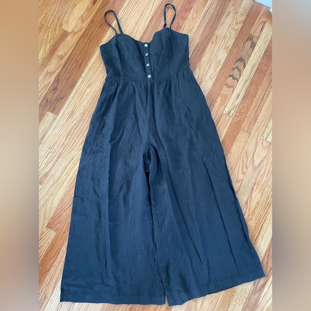 Madewell 100% Linen Wide-Leg Jumpsuit